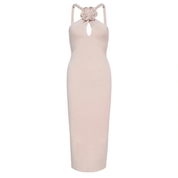 NEW LE SUPERBE women's eve midi dress in milk latte - Picture 1 of 7
